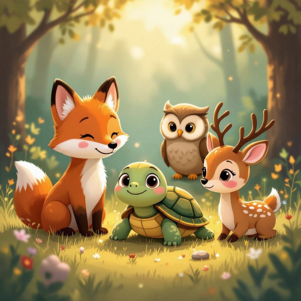 Forest Friends Aid Baby Turtle In Whimsical Children's Book ...