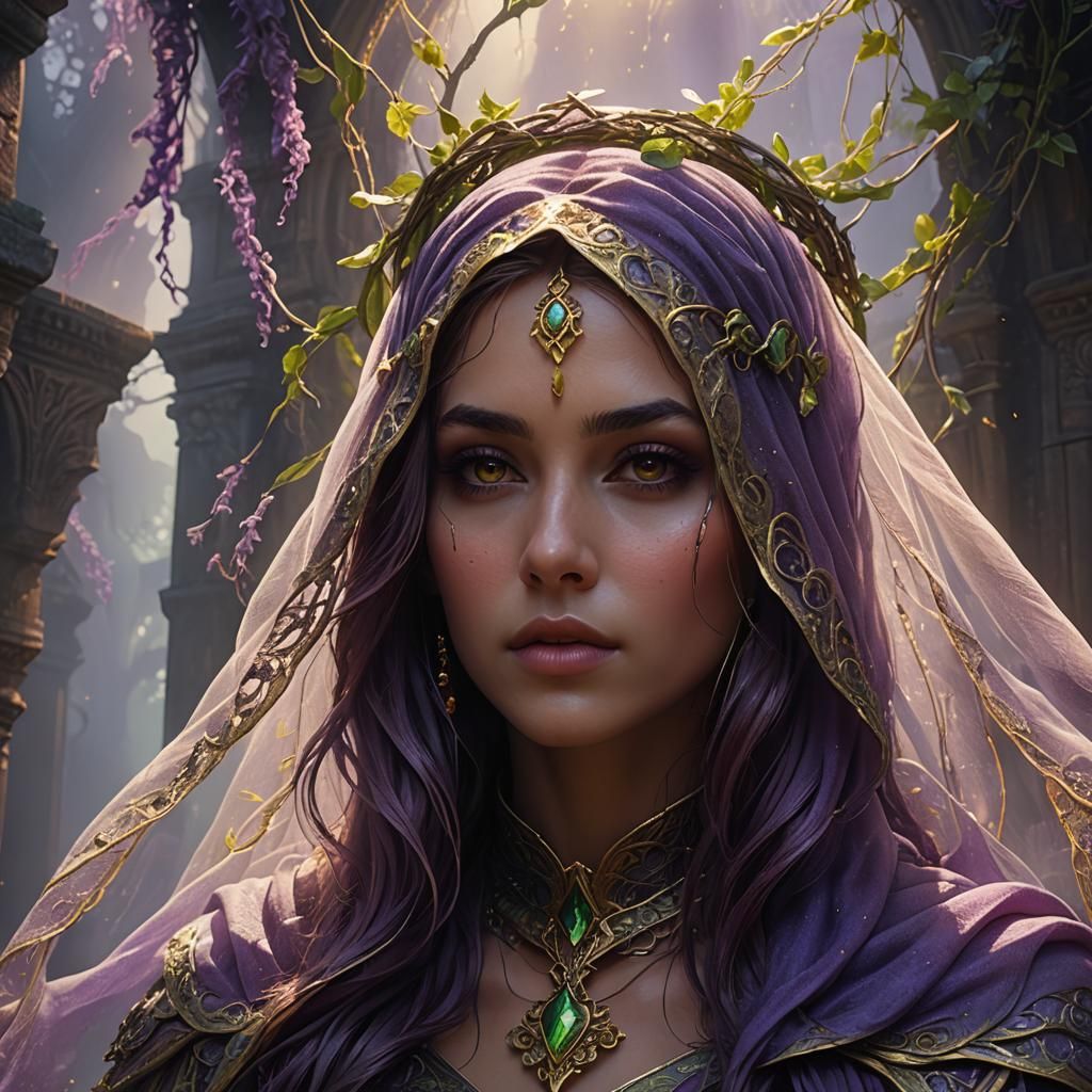 Girl at the Veil: Fantastical Concept Art