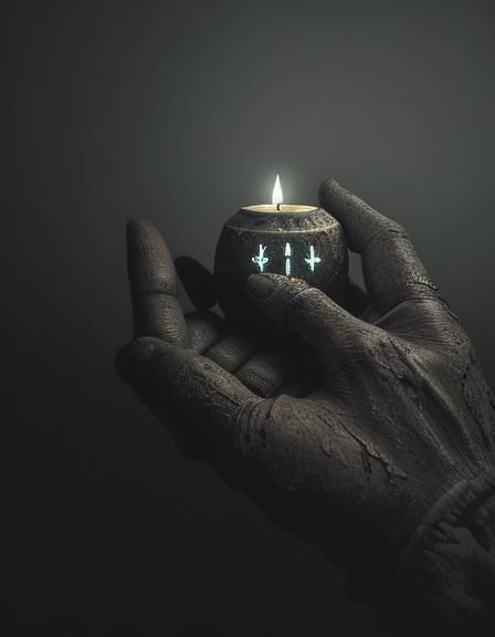 Cursed Relic in Gothic Dark Fantasy Style