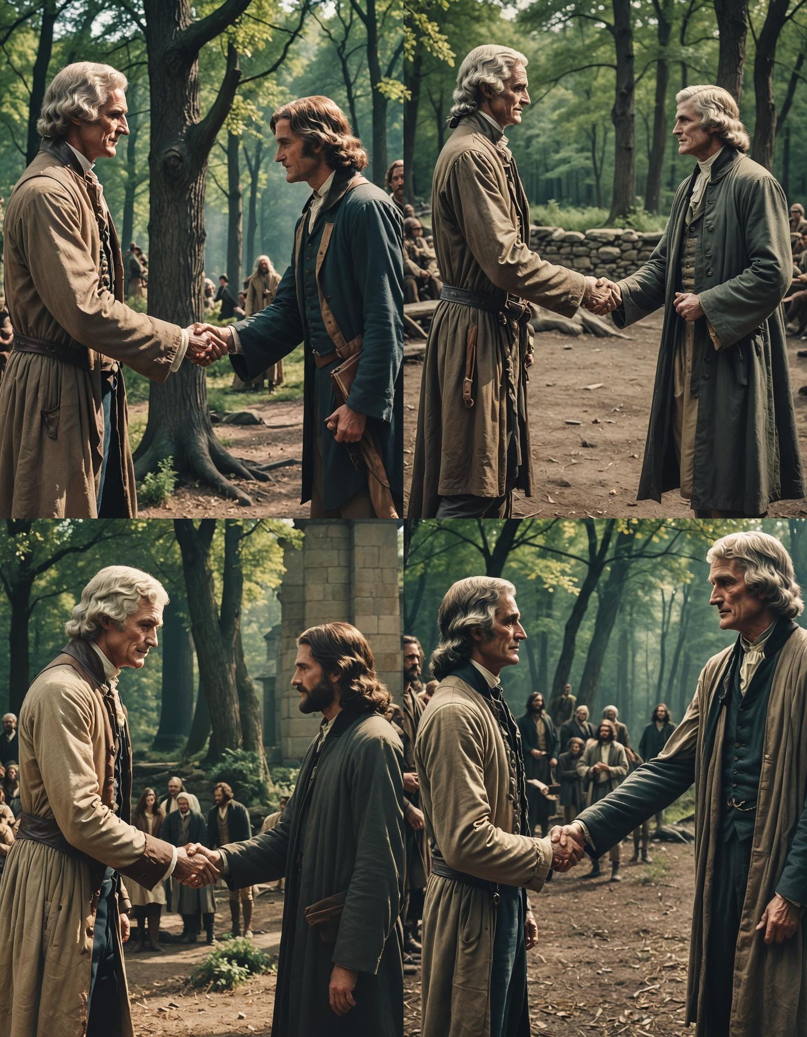 Thomas Jefferson Meets Jesus: Cinematic Film Still