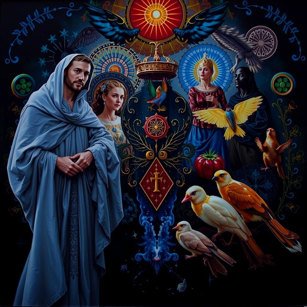 Masterpiece Painting of Beauty and Truth