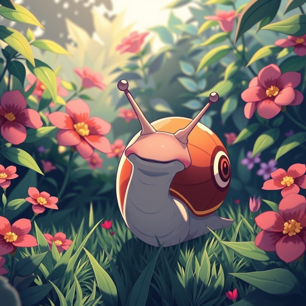 Heroic Snail in Lush Garden, Manga Scan Aesthetic