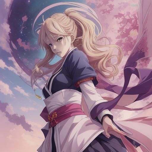 Anime Girl in Japanese Manga Style