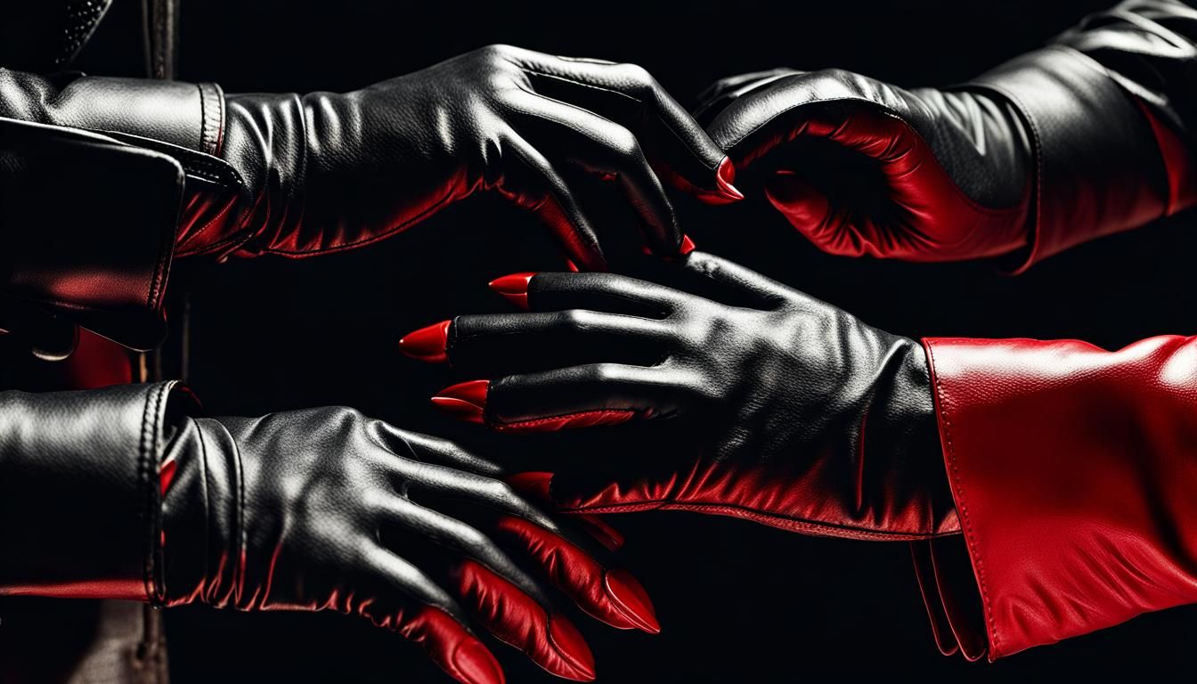 Giallo Killer's Gloved Hands with Knives