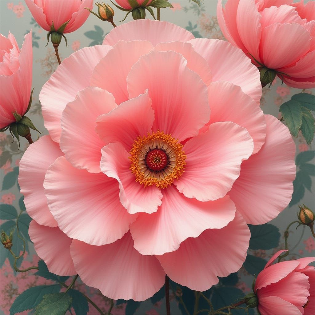 Rosa with Elegant Thorns in Vibrant Color