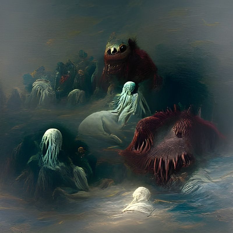 Horrific Monsters Inspired by Doré and Rutkowski