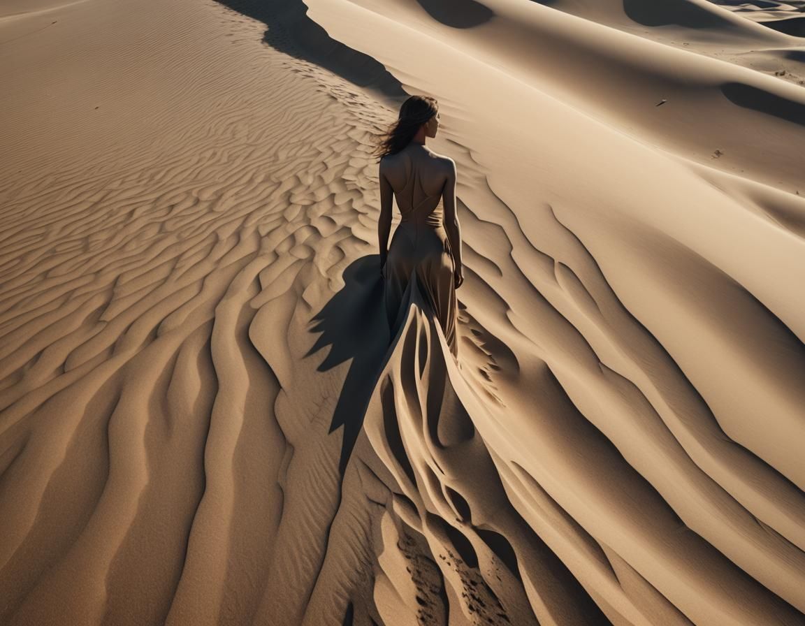 Sand Dune Woman: Digital Matte Painting