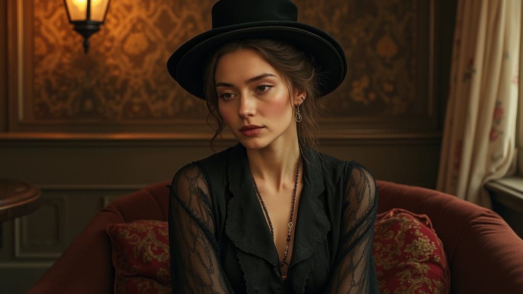 Elegant Woman in Classical Painting Style