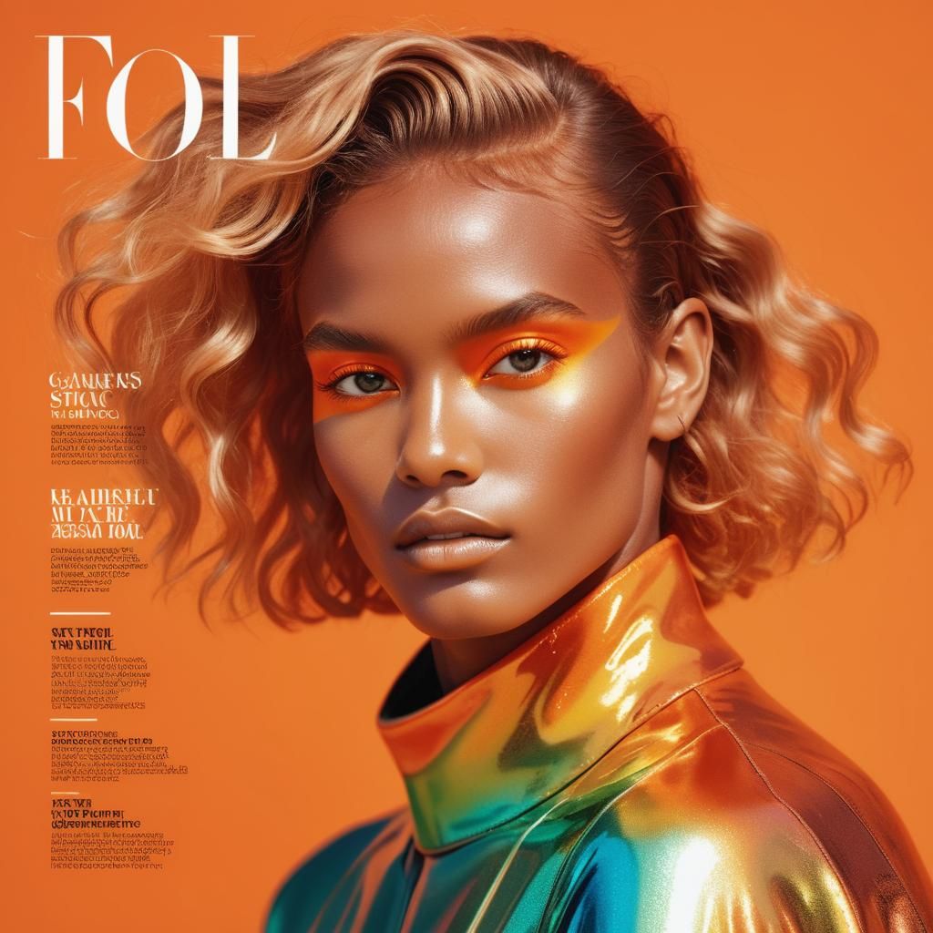 Iridescent Surfer Portrait for Fashion Magazine Cover