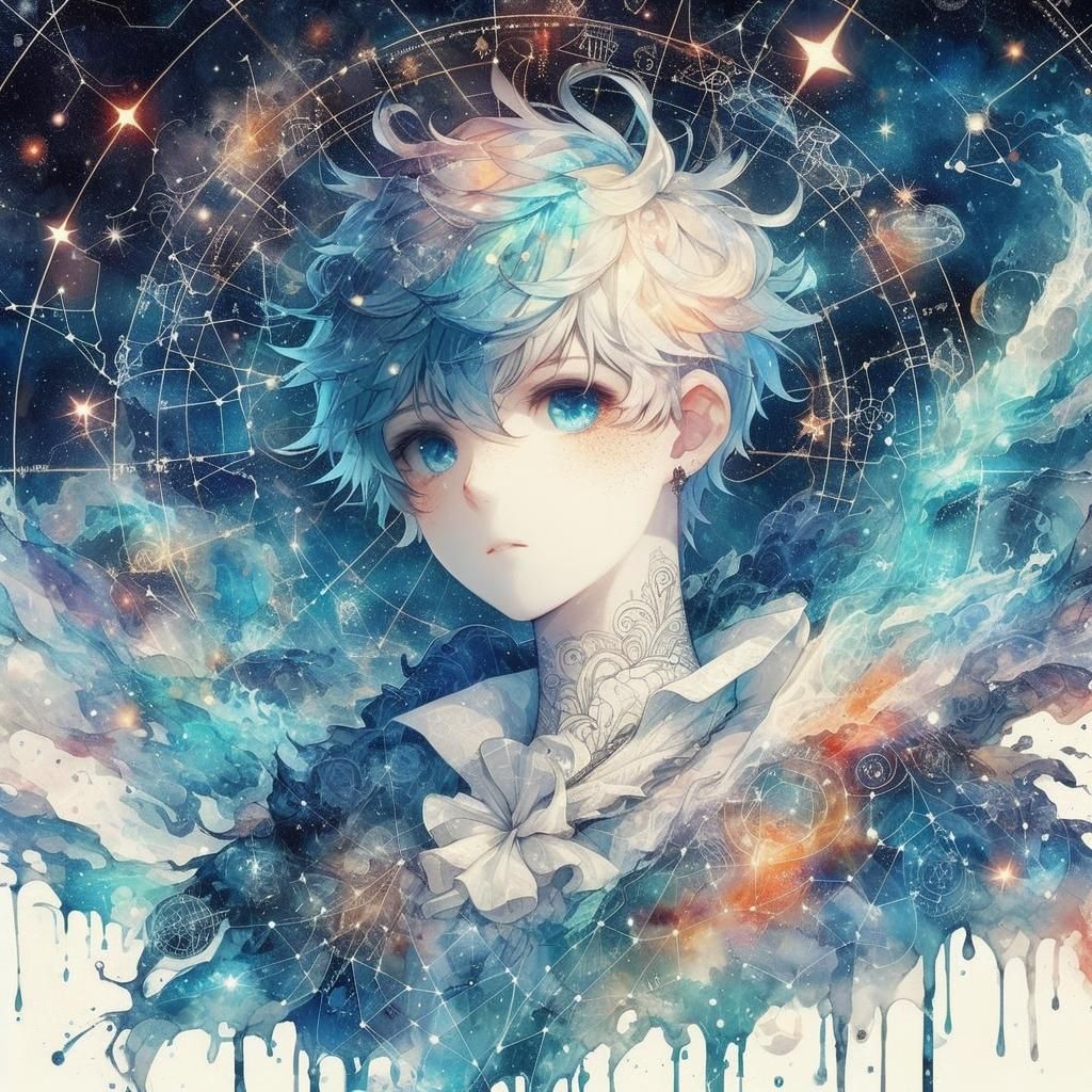 Adorable Isekai Character with Shiny Aura as Digital Paintin...