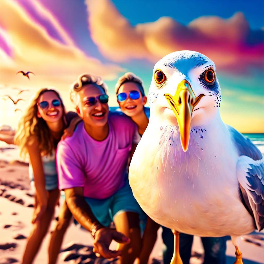 Seagull photobomb