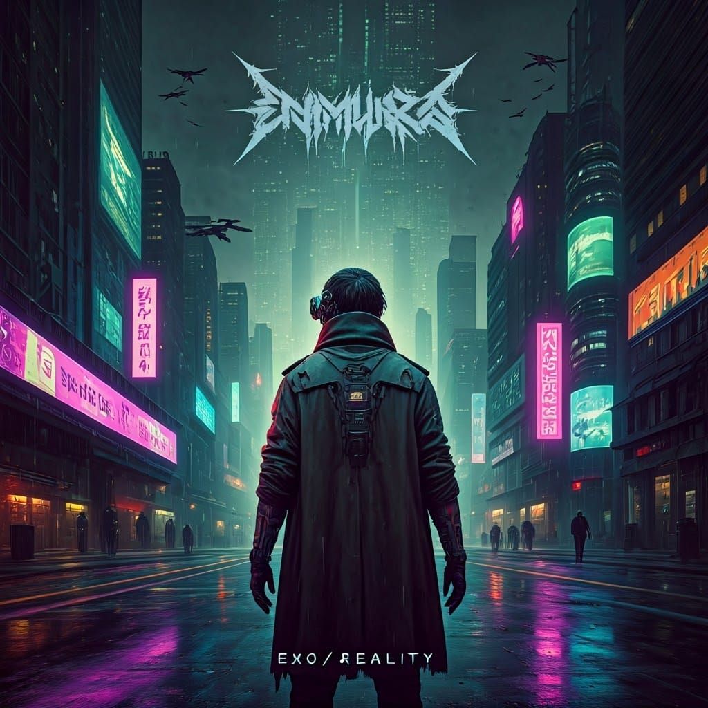 Cyberpunk Cityscape in a Desolate Metropolis