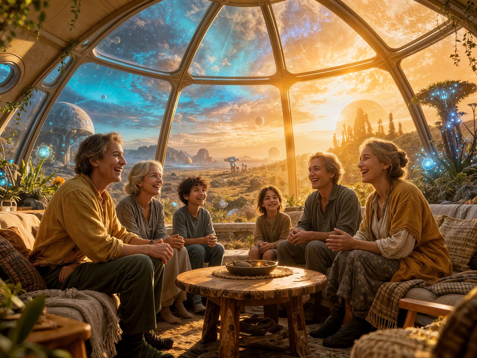 Generational Family Gathering on Alien Planet in 2200