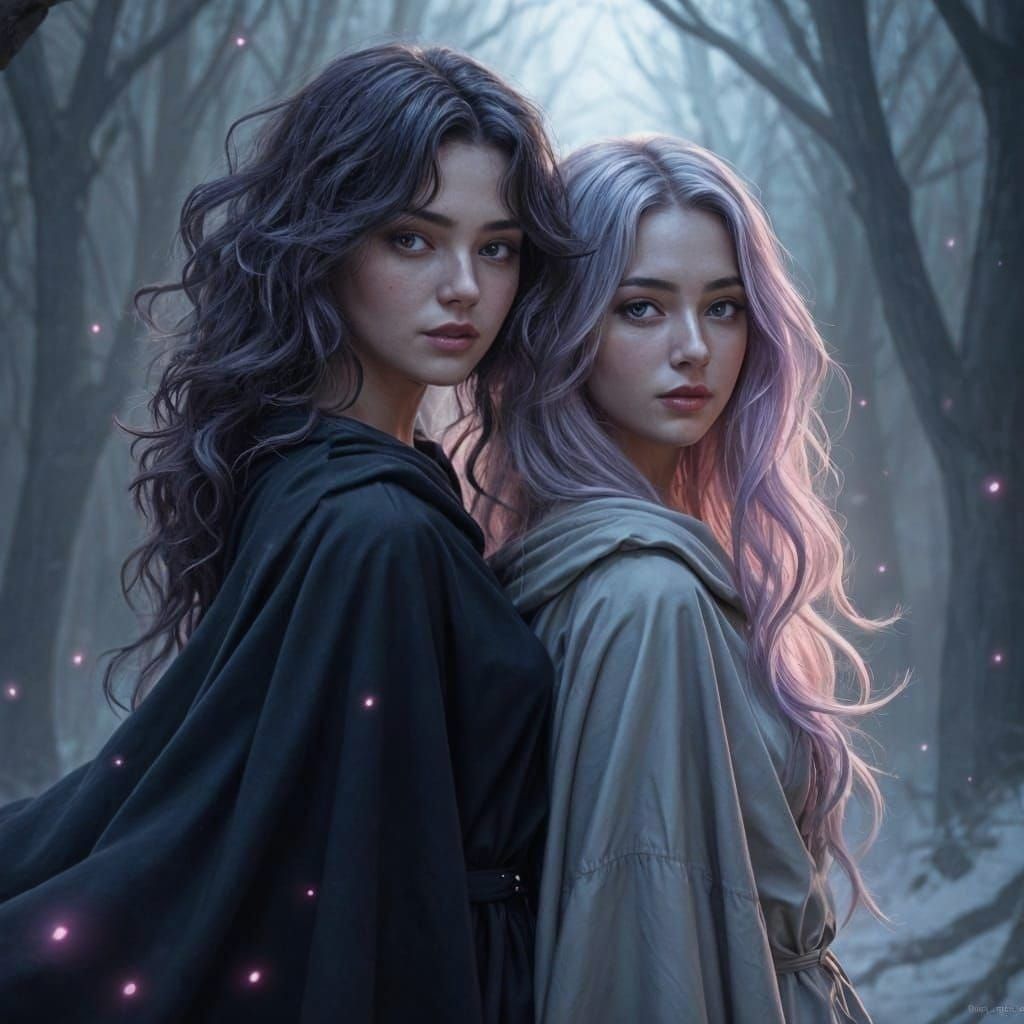 Mystic Warlock with Dark Energy, Digital Matte Painting