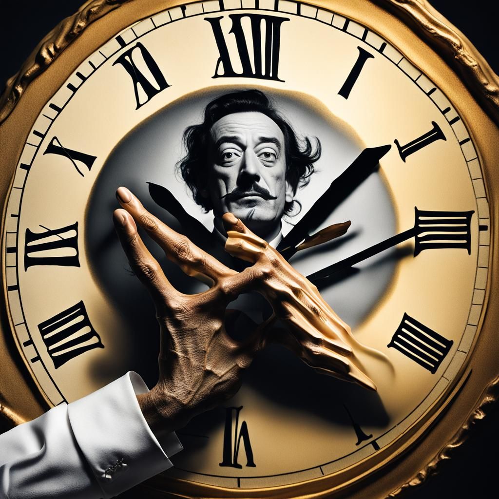 Surreal Hand Portrait in Salvador Dali Style