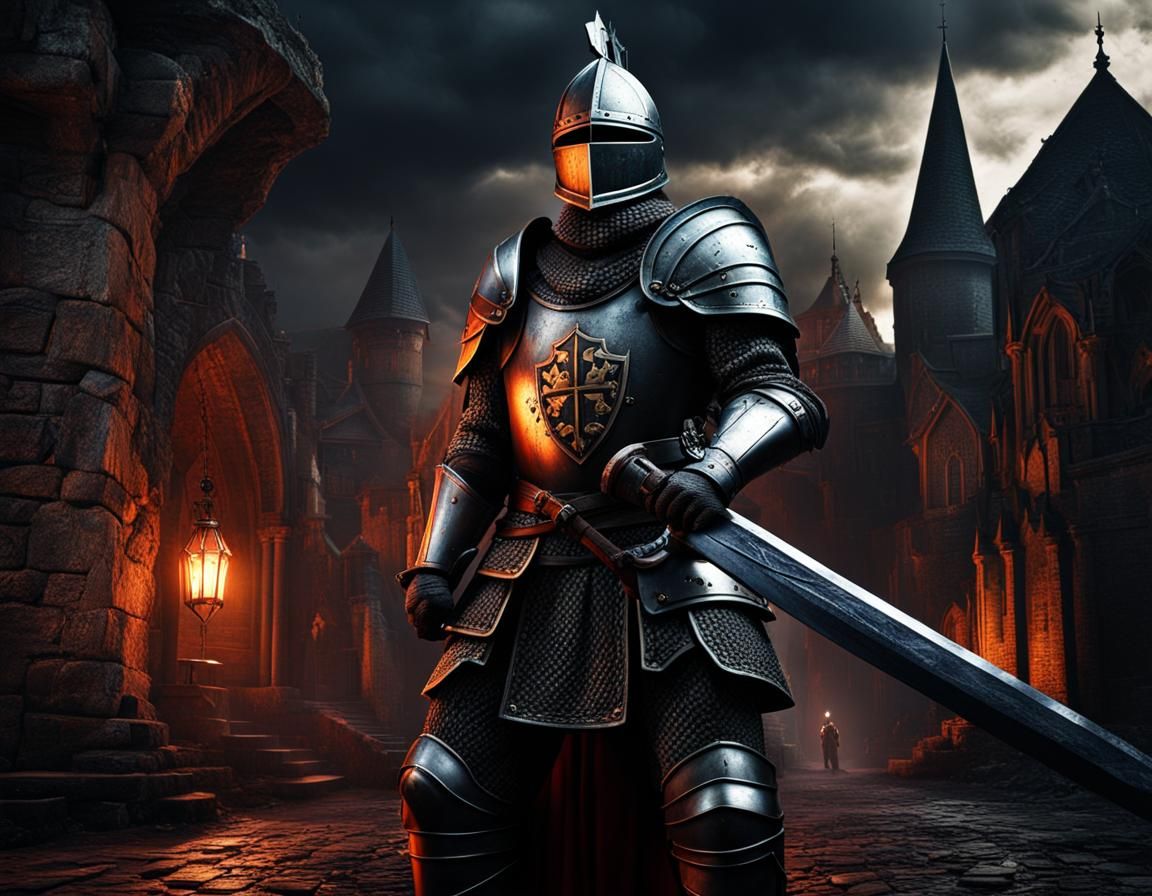 Medieval Knight Kills Queen in Brutalist Fantasy