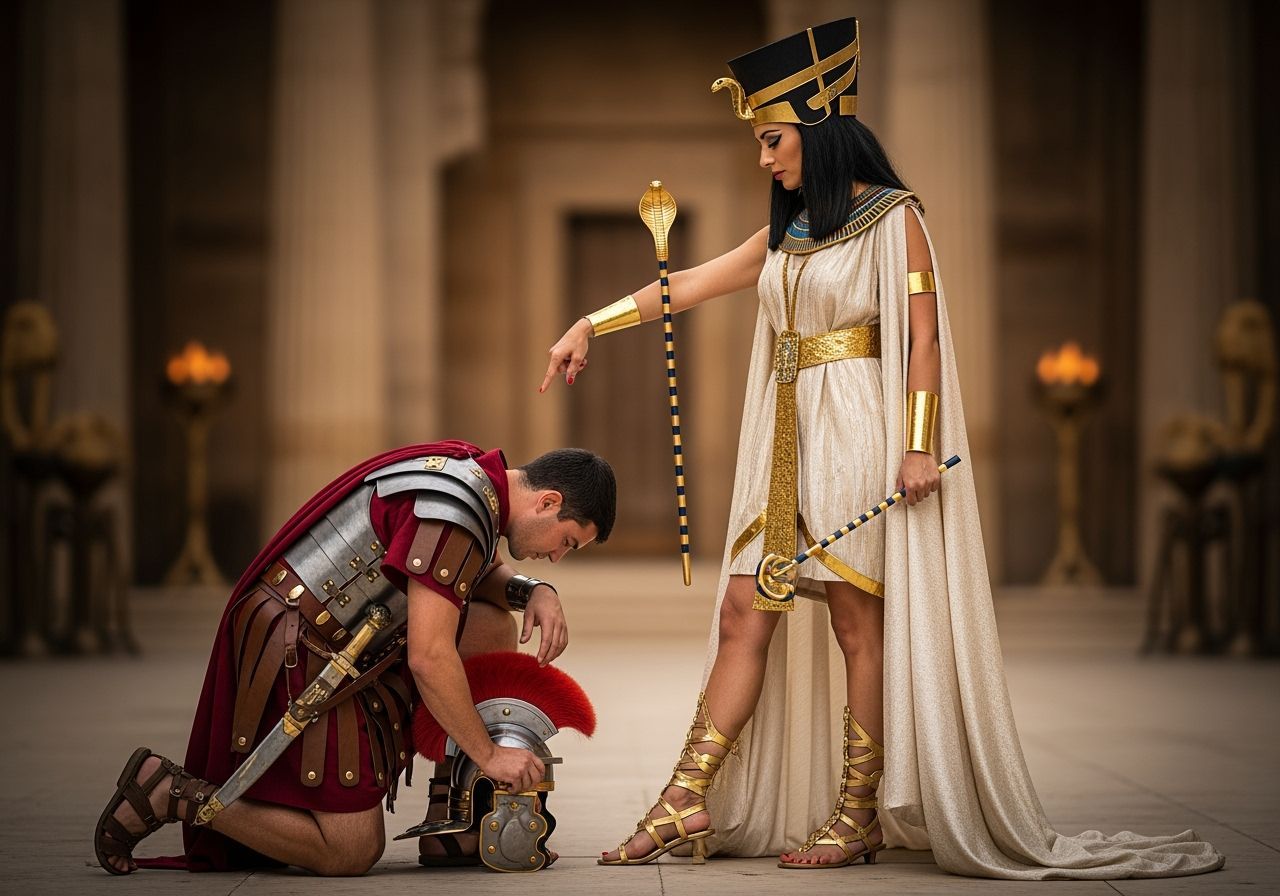 Egyptian Queen in Throne Room, Professional Photography