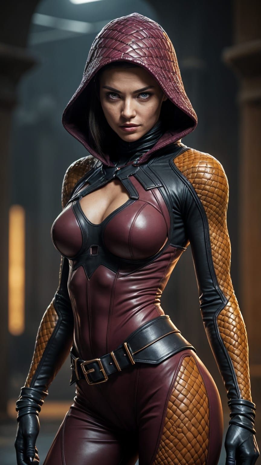 Bianca Stanciu as Sidewinder in Comic Book Style