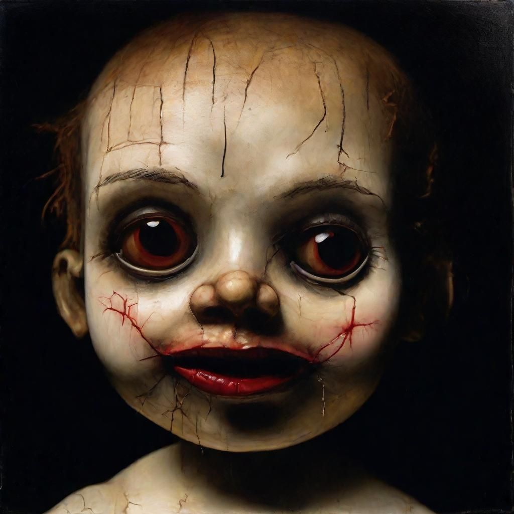 Disfigured Voodoo Doll in Baroque Style