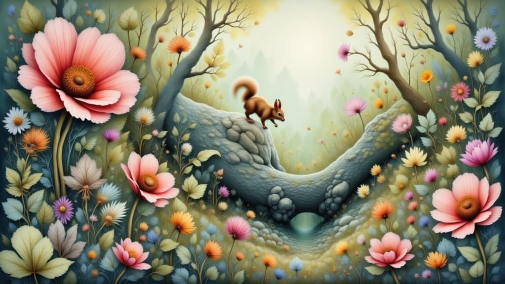 Whimsical Woodland Creatures Explore Giant Nature