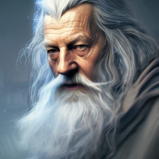 Wizard Concept Art in Orange and Teal