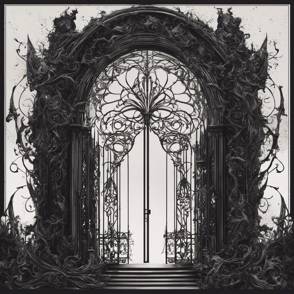 Heaven's Gate in Black Gothic Style