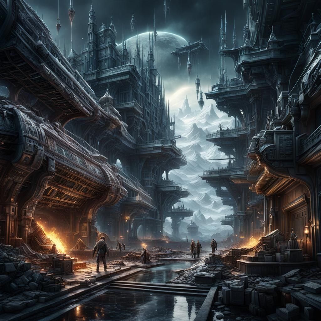 Futuristic Cold Fusion Weaponry: Digital Matte Painting