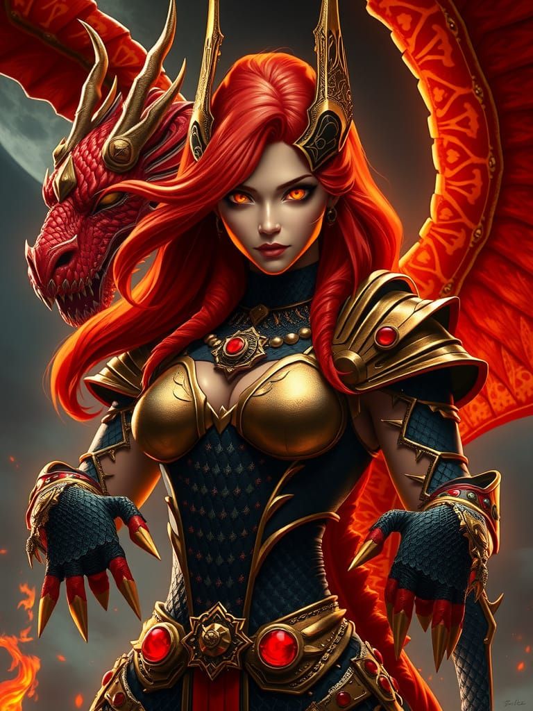 Dragon Empress in Regal Armor