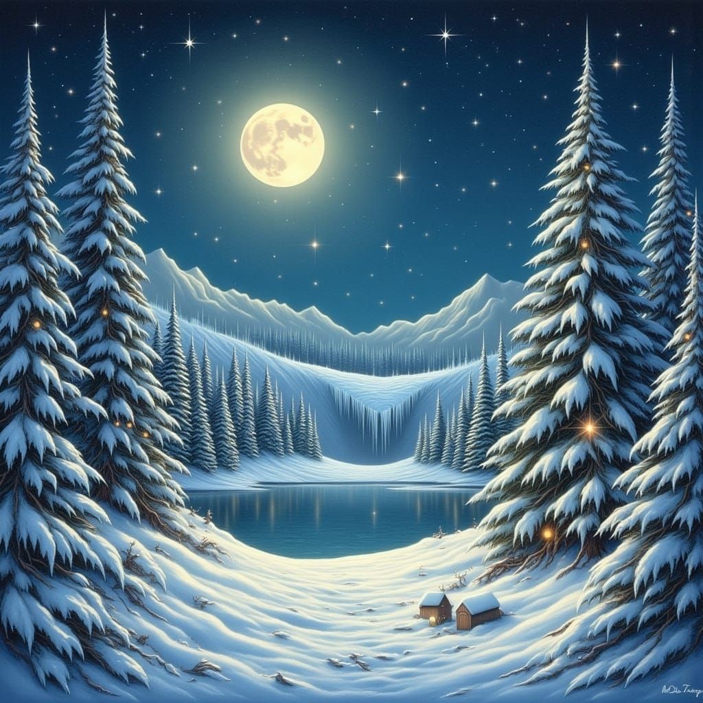 Whimsical Winter Wonderland: A Magical Scene