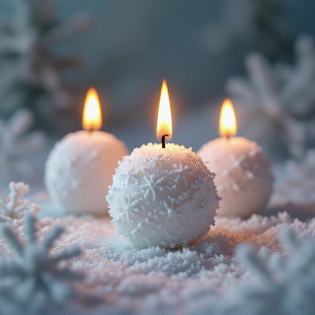Miniature Snowball Flames Diorama