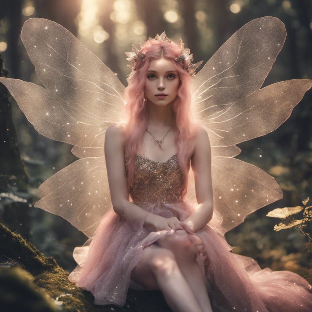 Sparkling Fairy in Enchanted Woods: Fairycore Aesthetic