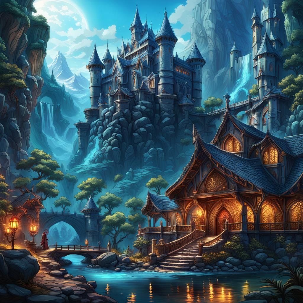 Fantastical D&D Game Cover Art in Unreal Engine 5