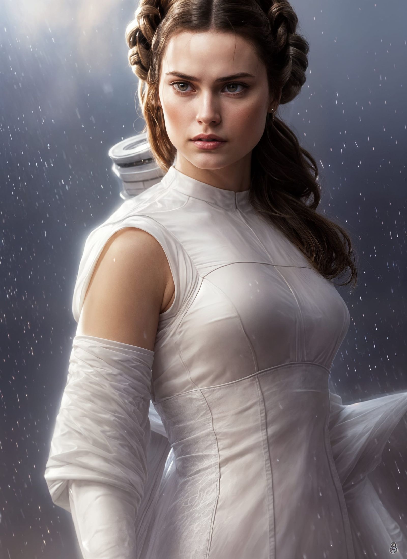 Padme Amidala Portrait in Hyperdetailed Digital Art