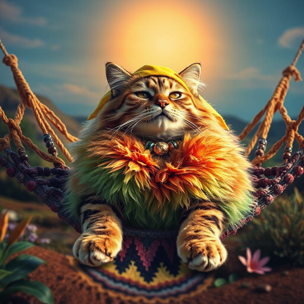 The Psychedelic Peace Cat