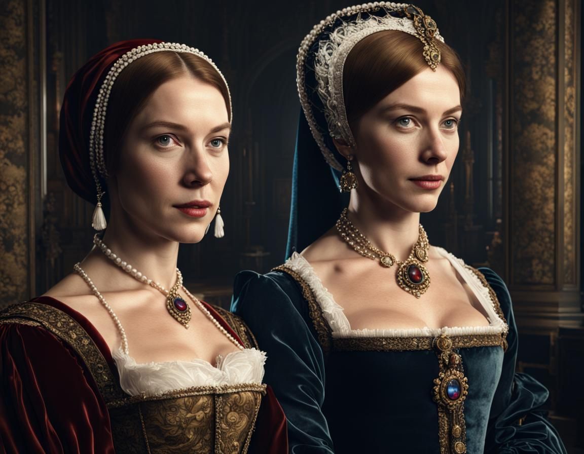 Anne Boleyn and Katherine Howard Royal Portrait