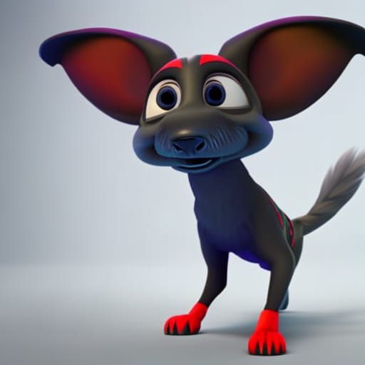 Cartoon Dog Breakdancing in Pixar Style