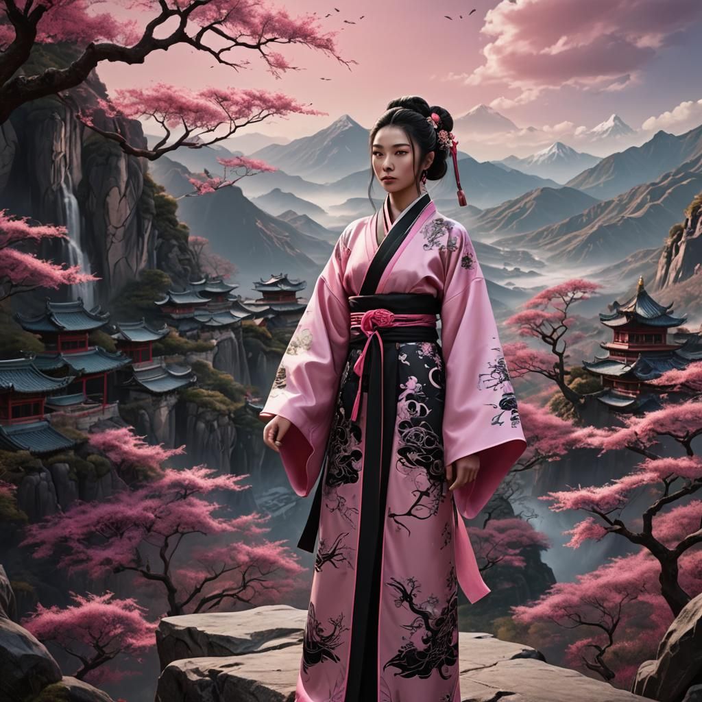 Immortal Teen in Murim Landscape, Fantasy Concept Art