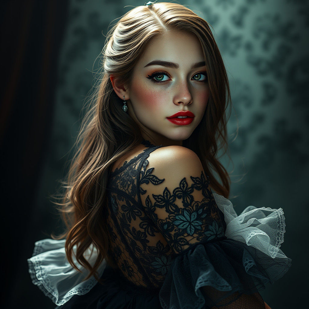 Gothic Teen in Dreamlike Surrealism, 8k Detail