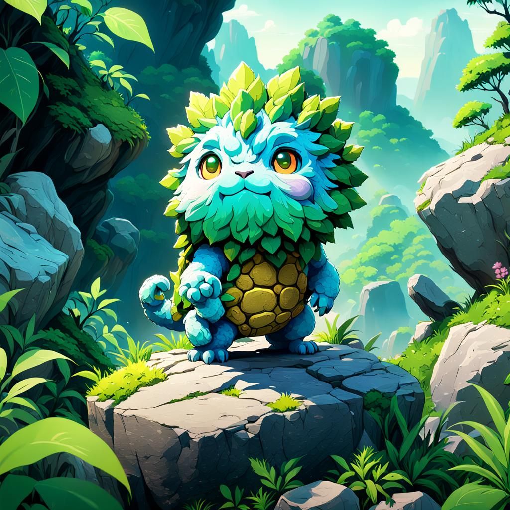 Gus the Nug: Endearing Anime Creature in Vibrant, Fantastica...