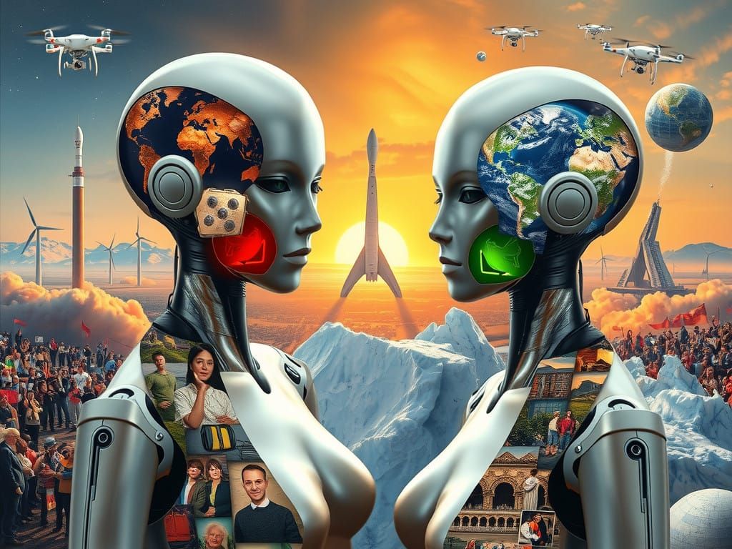 Future's Pivotal Moments in Hyperealistic Android Dreamscape