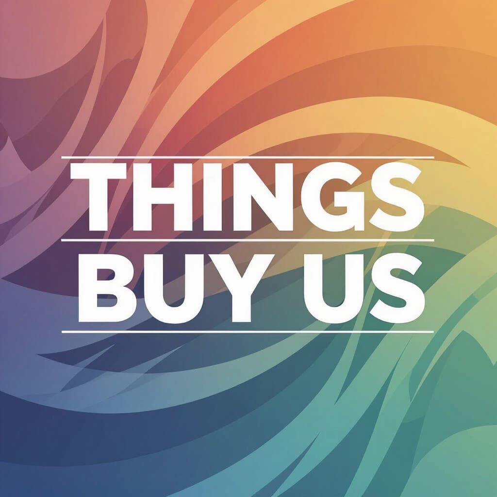 Eye-Catching "Things BUY Us" Text Design