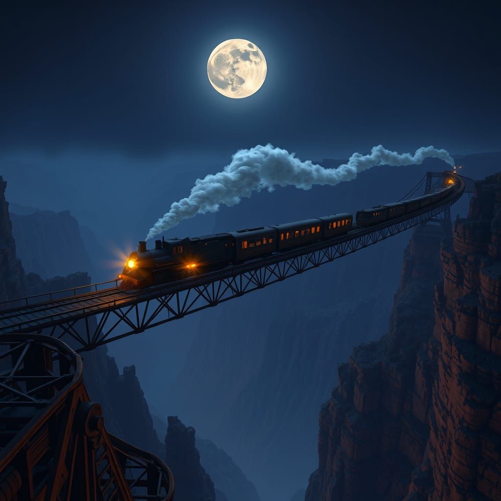 Train rolling on down the track