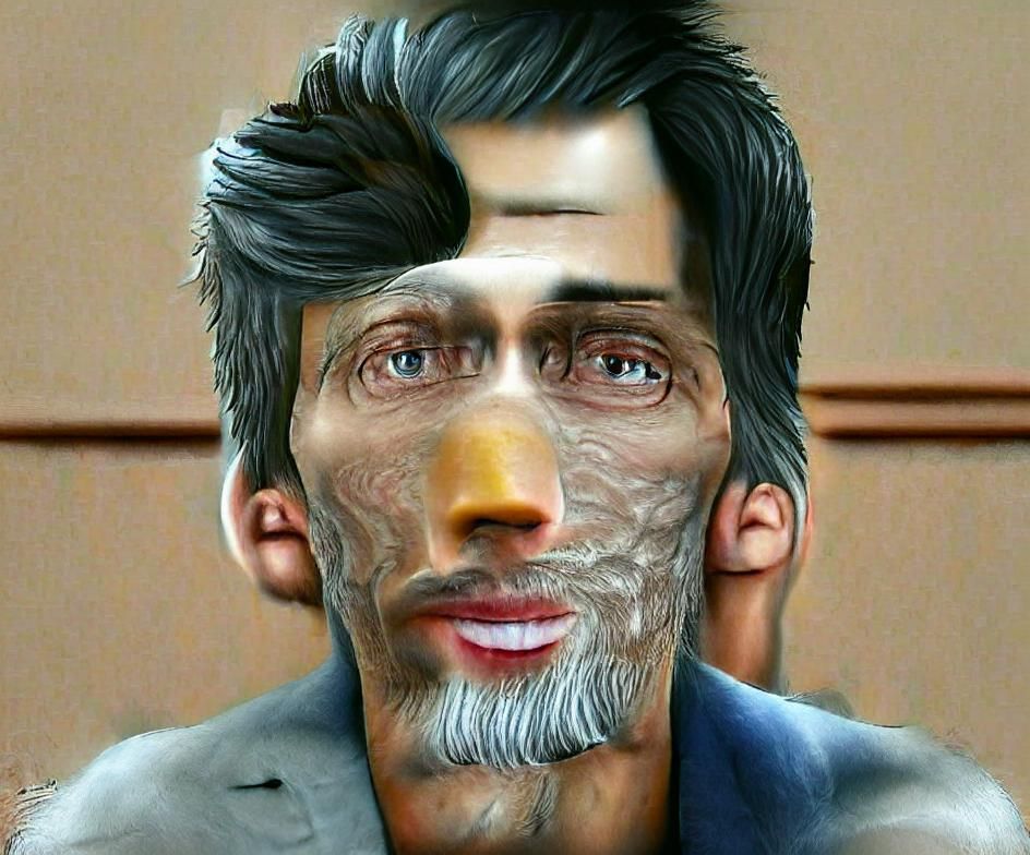 Intense Stare: AI Portrait of a Man
