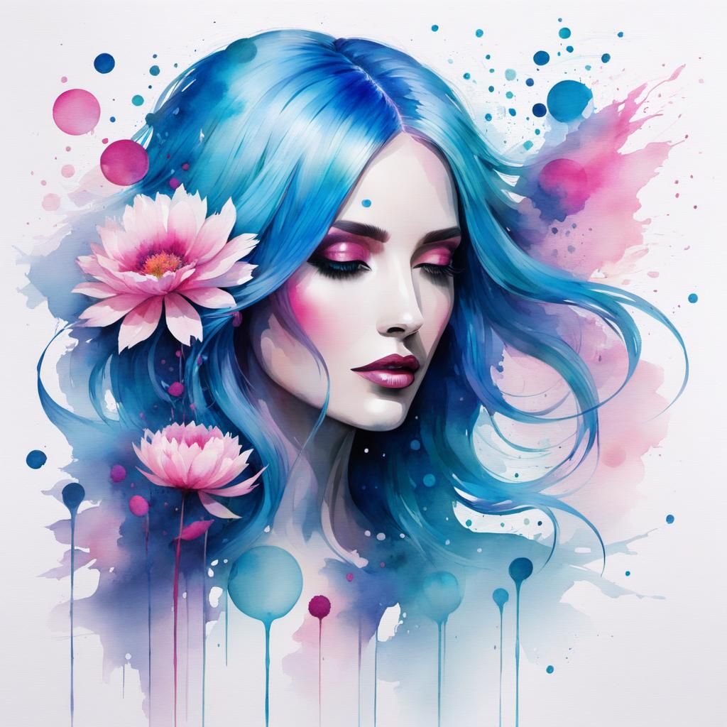 Girl With Blue Hair 
(a very original name)