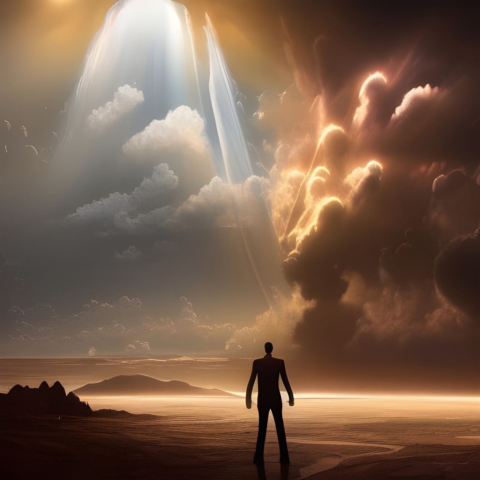 Epic Diamond Reflecting Light: Digital Matte Painting