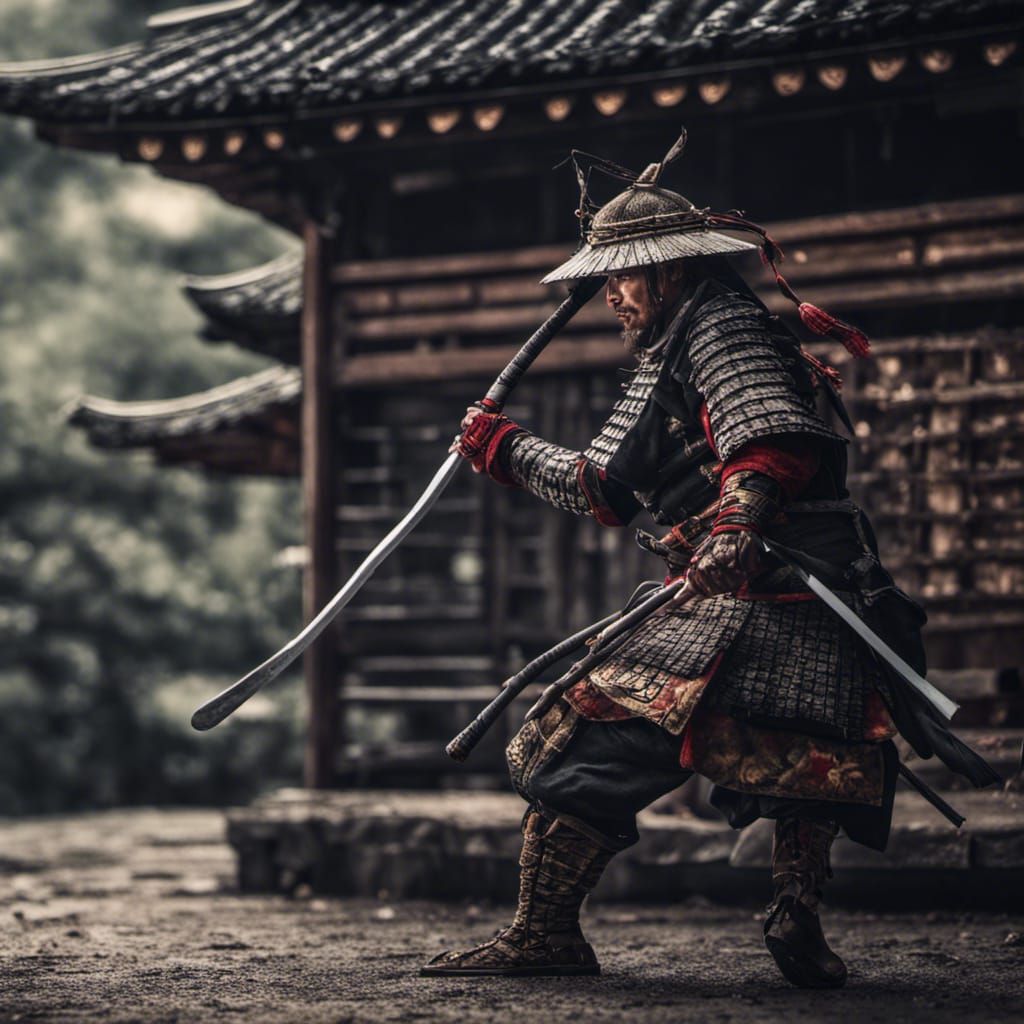 Hyperrealistic Samurai Warrior in Cinematic HDR