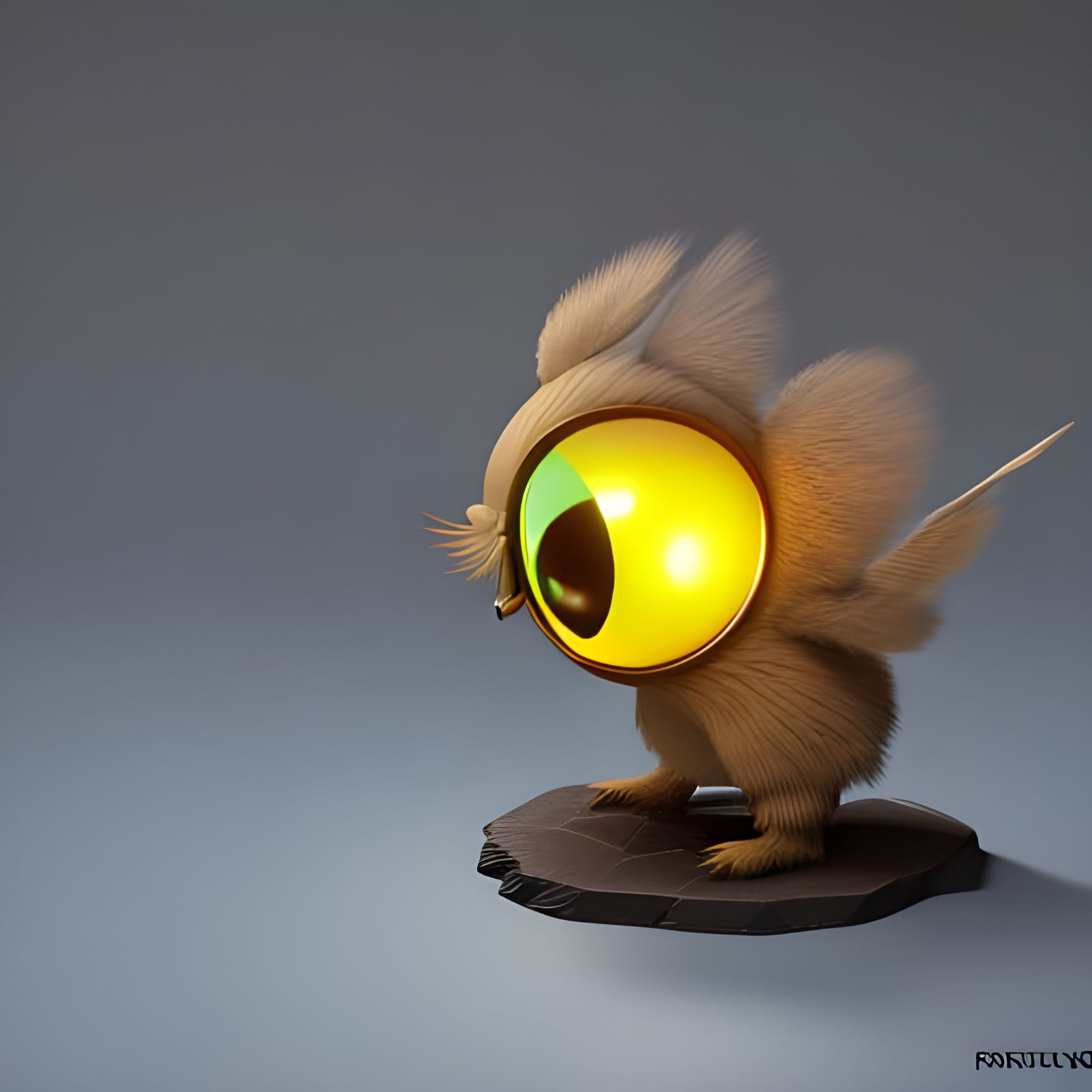 Dandelion with Cute Eyes Digital Art