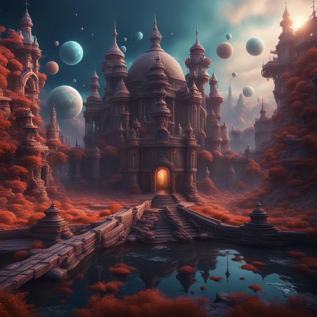 Surreal World of Emptiness: Detailed Matte Painting