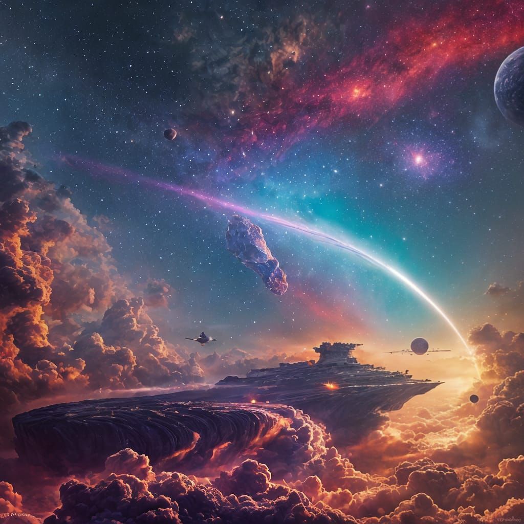 Cosmic Battle: Good vs Evil in Space