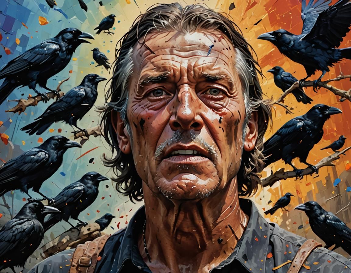 Hyperrealistic Australian Expression in Splash Art